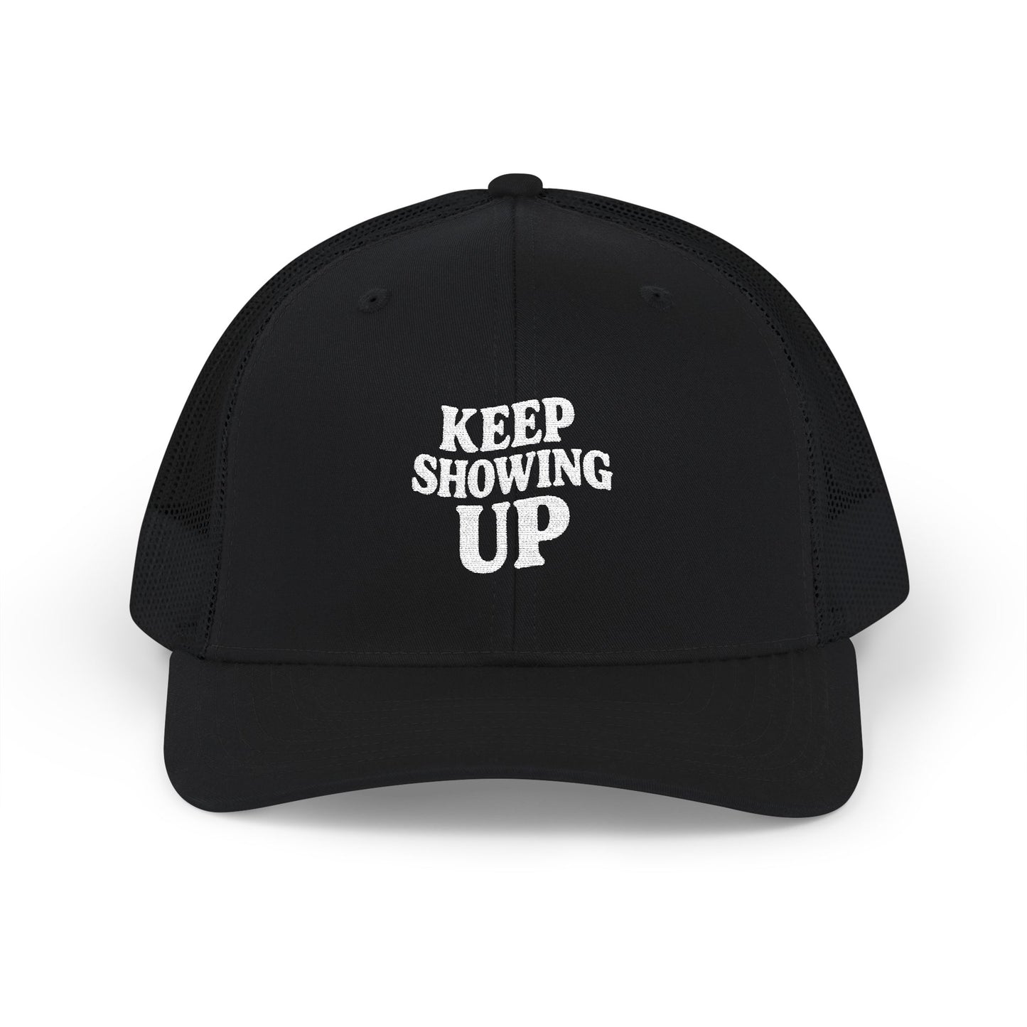 Keep Showing Up Snapback Hat – Black