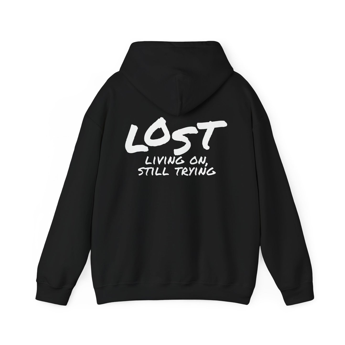 Living On Still Trying Hoodie – Black